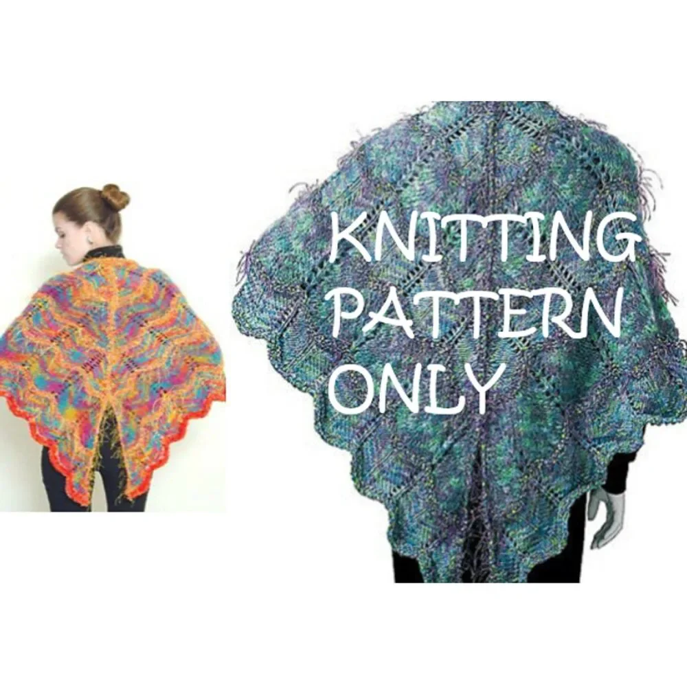 New 2004 Anita Closic Plymouth Yarn Design P457 Butterfly Shawl Knitting Pattern